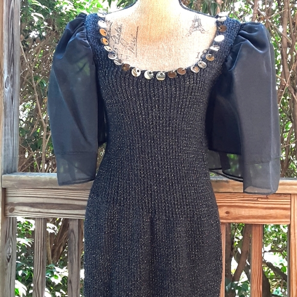 Vintage 80's hand knit dress